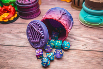 Bard dice box - The Flaming Feather & Flaming Filament