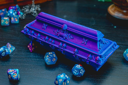 Casket Dice holder - The Flaming Feather & Flaming Filament