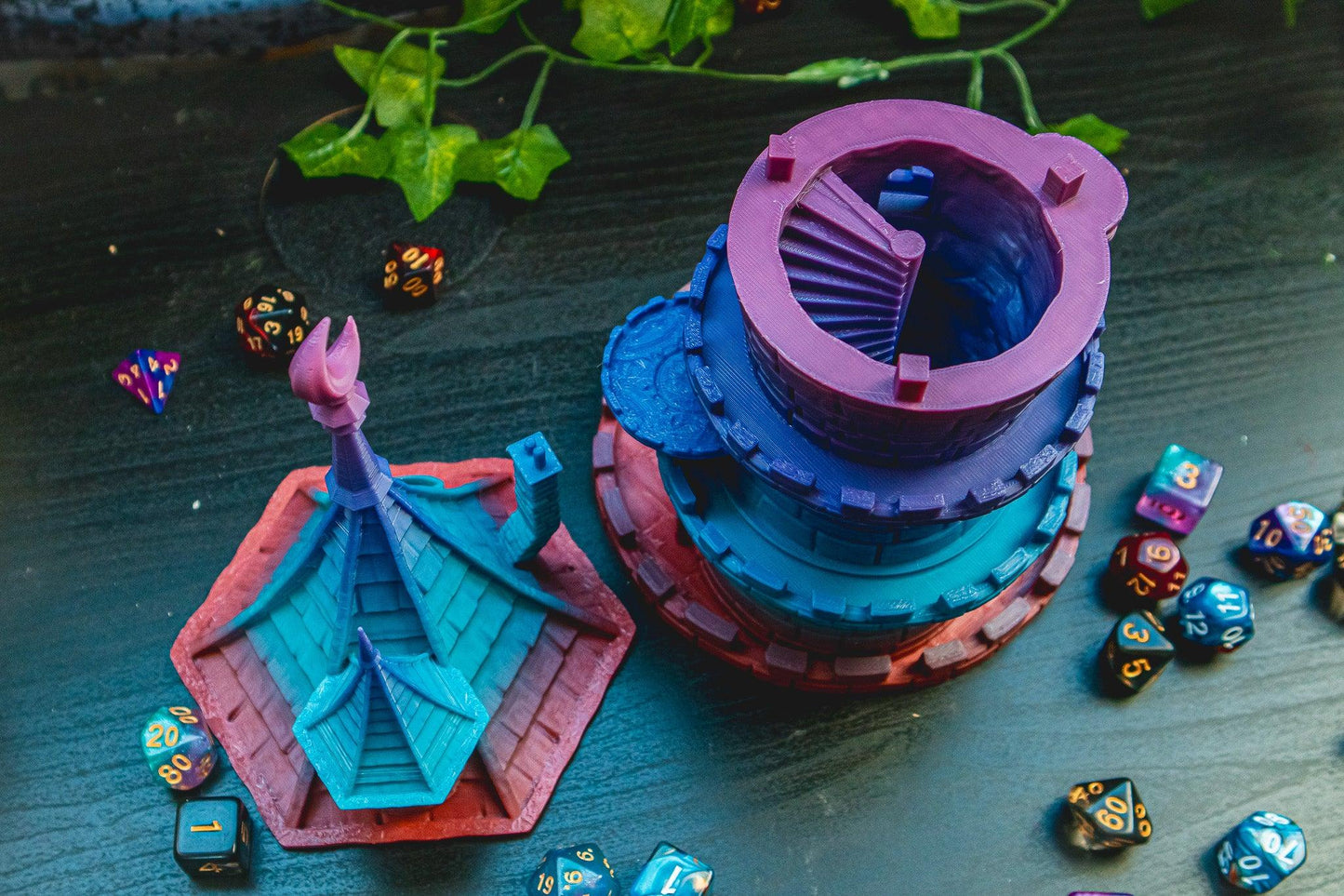 Wizard Dice Tower - The Flaming Feather & Flaming Filament
