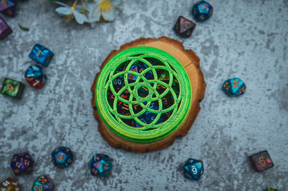 Elf dice box - The Flaming Feather & Flaming Filament