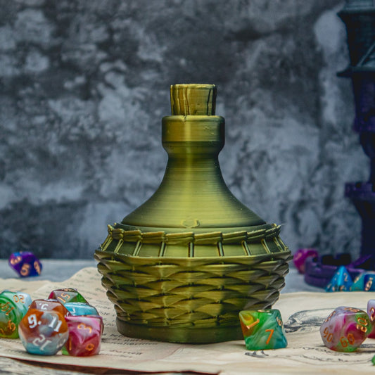 Halfling dice box - The Flaming Feather & Flaming Filament