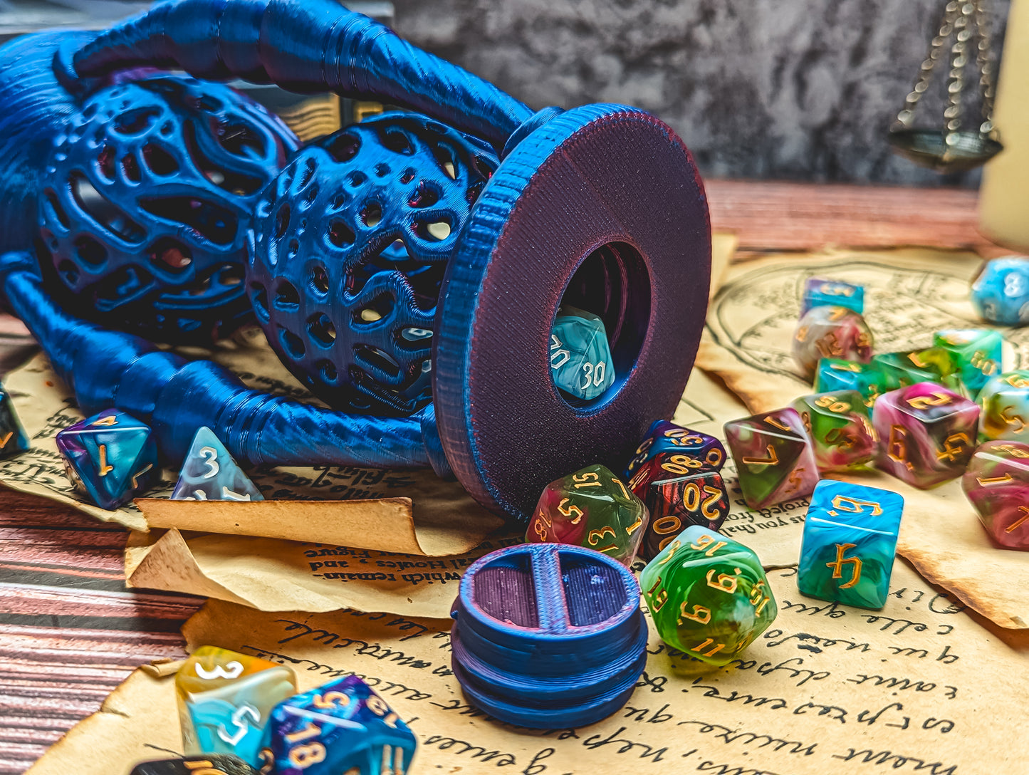 Wizard Hourglass dice holder