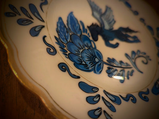 Pegasus in Delft Blue plate