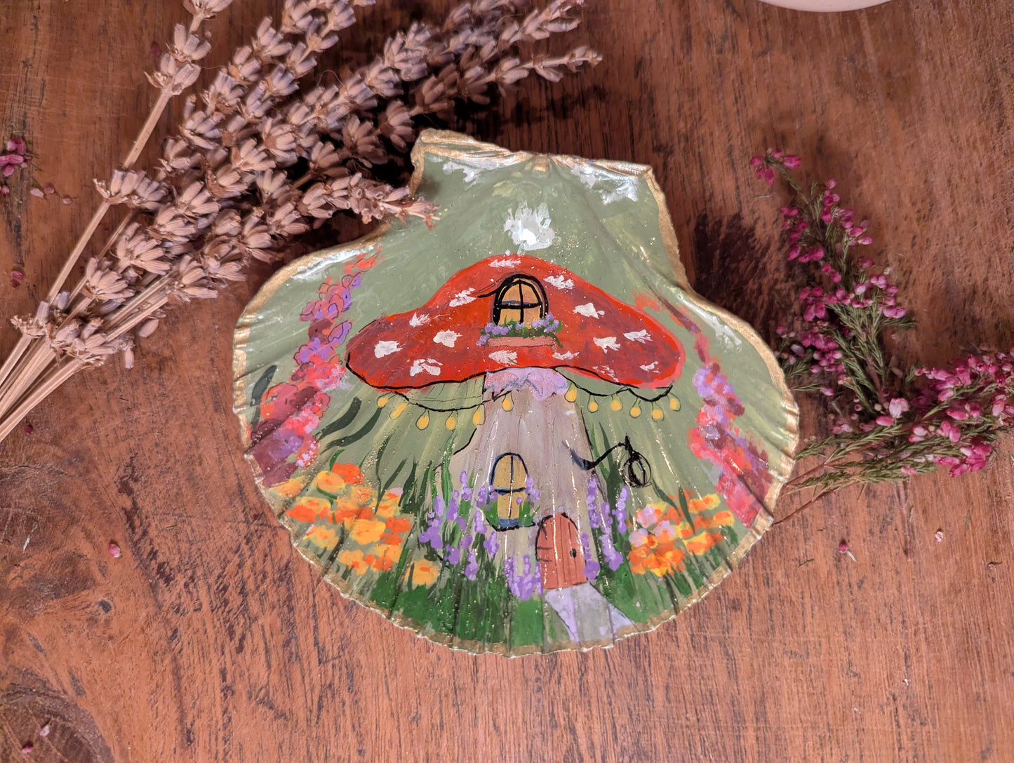 Little mushroom house in shell