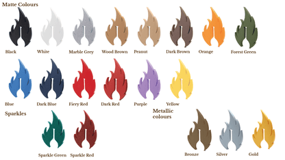 Dragon teeth dice set + holder - The Flaming Feather & Flaming Filament