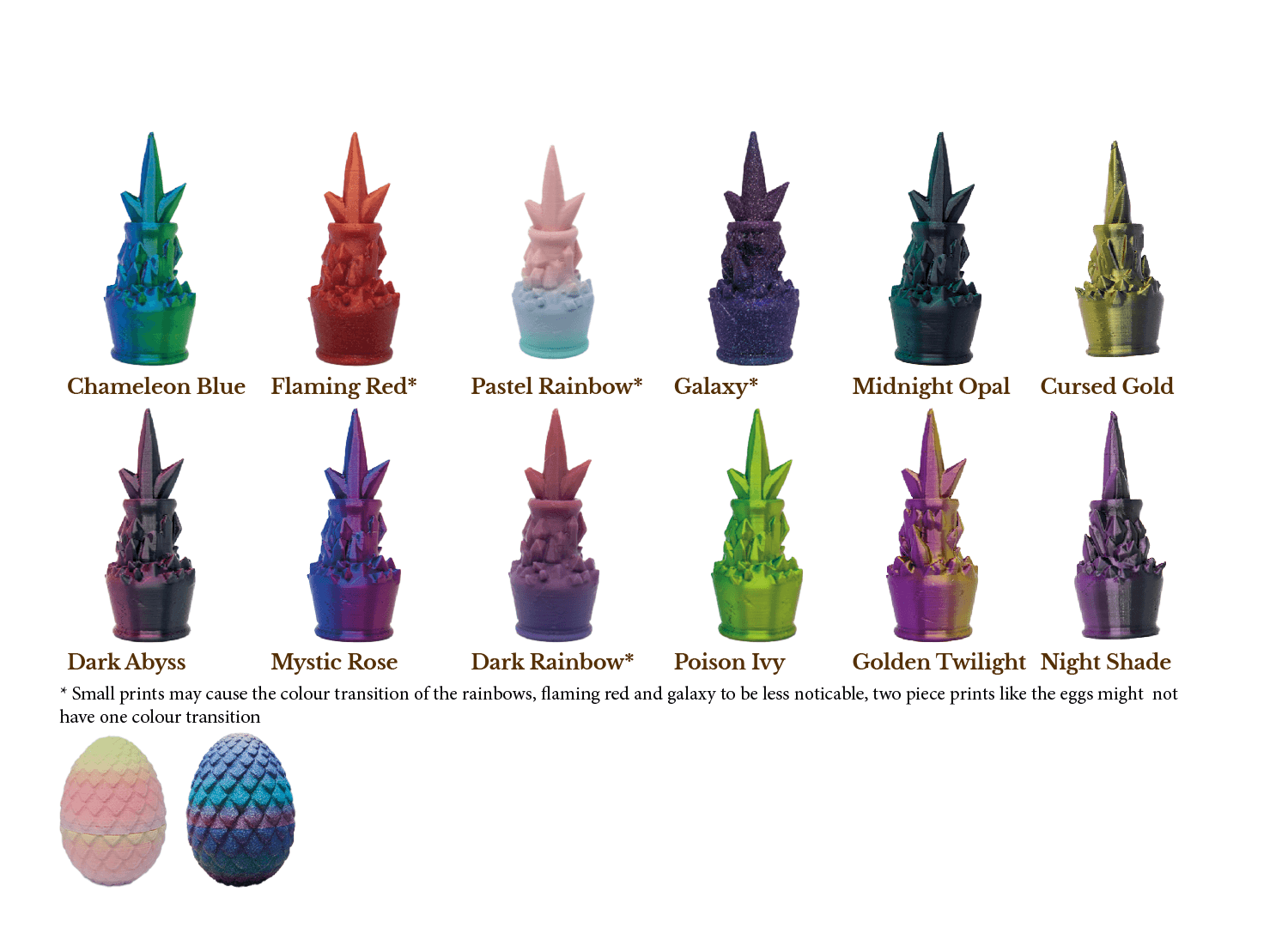 Dragon teeth dice set + holder - The Flaming Feather & Flaming Filament