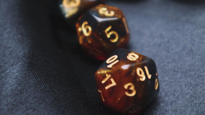Phoenix Ashes Polyhedral dice set - Soft edge