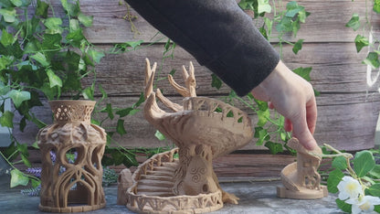 Celtic Dice Tower - Fairy nature themed RPG Dice tower