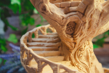 Celtic Dice Tower - Fairy nature themed RPG Dice tower - The Flaming Feather & Flaming Filament
