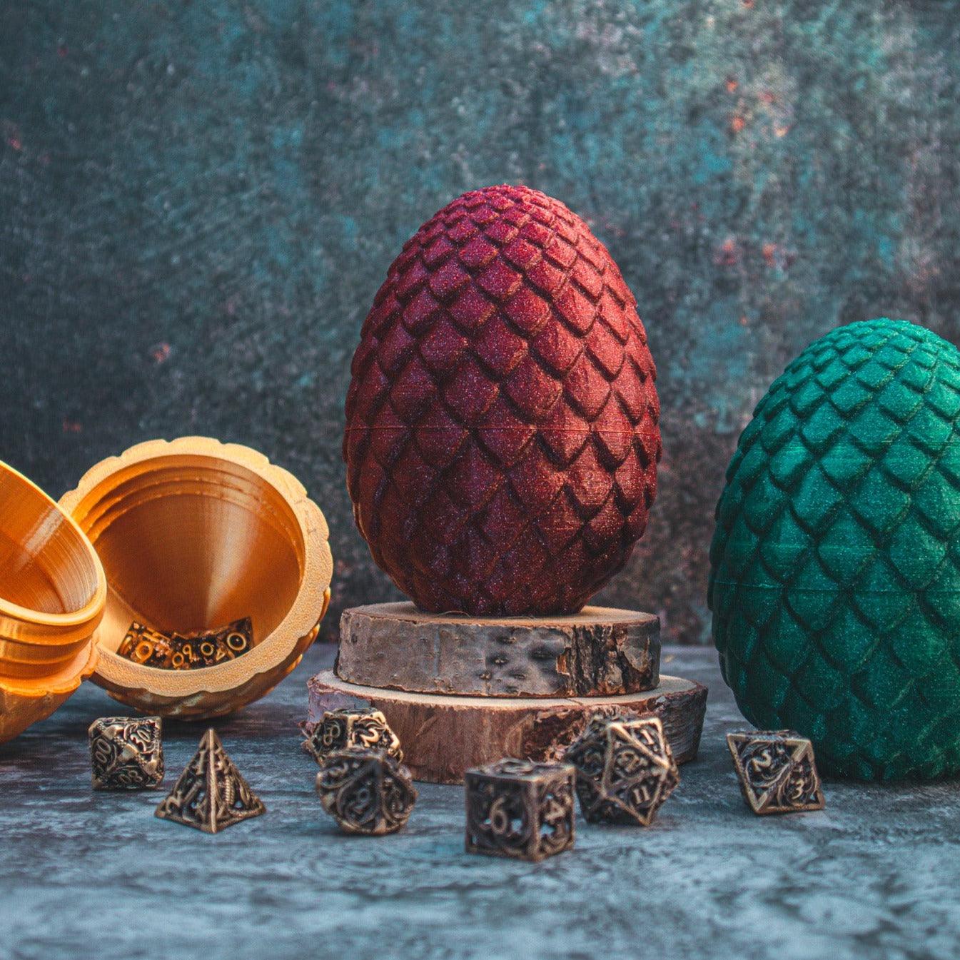 Dragon egg - screw on dice holder - The Flaming Feather & Flaming Filament