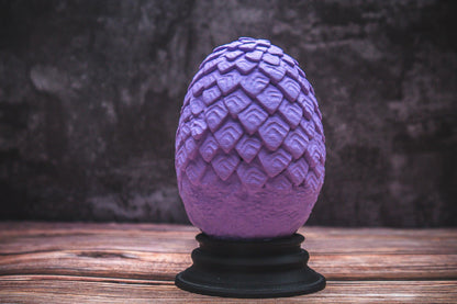 Dragon egg + stand - screw on dice holder - The Flaming Feather & Flaming Filament