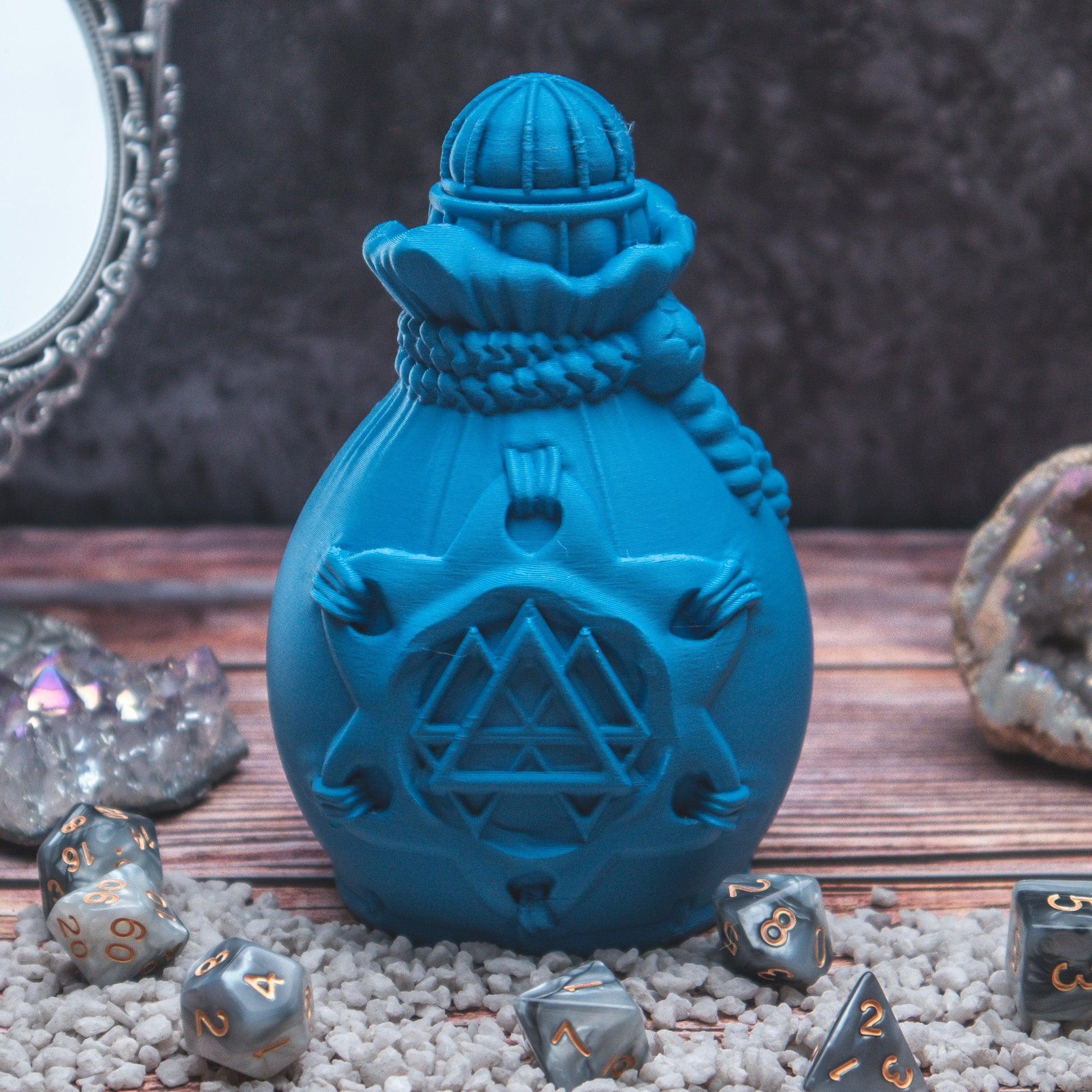 Potion of Invisibility dice holder - The Flaming Feather & Flaming Filament