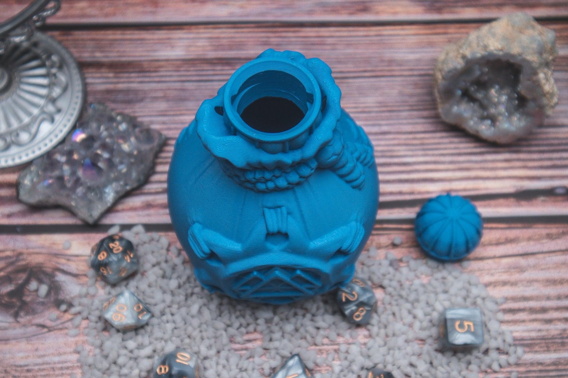 Potion of Invisibility dice holder - The Flaming Feather & Flaming Filament