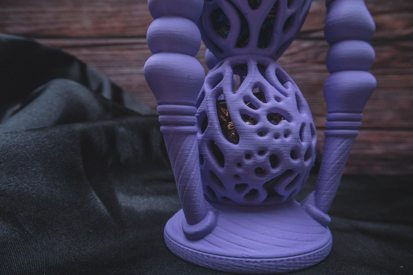 Wizard Hourglass dice holder - The Flaming Feather & Flaming Filament