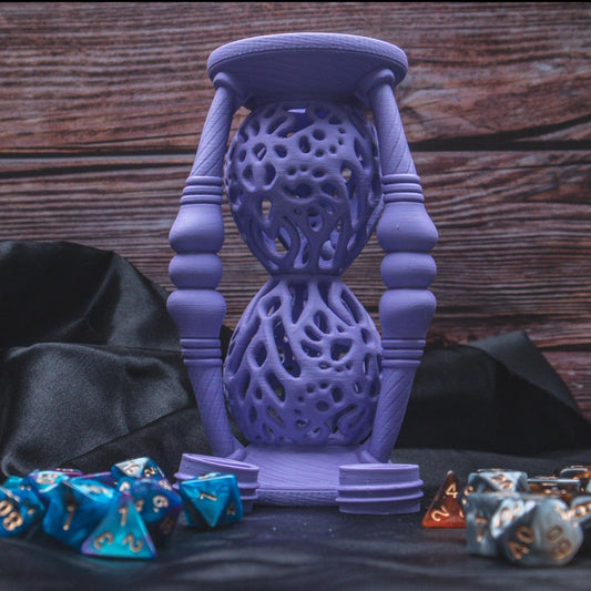 Wizard Hourglass dice holder - The Flaming Feather & Flaming Filament